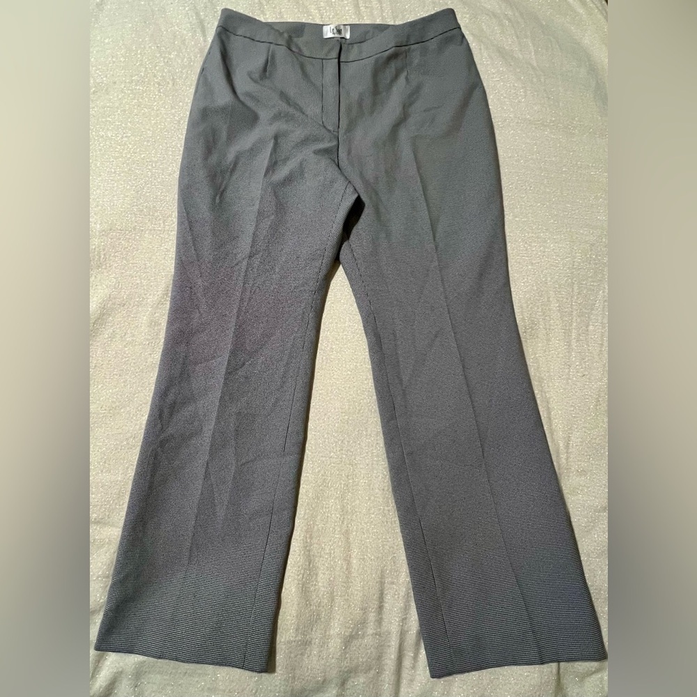 Le Suit Black and White Houndstooth Pants -Like New Size 12P